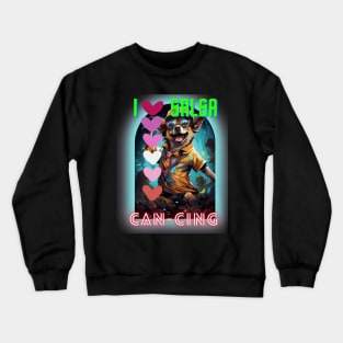 Dancing Dog with Maracas: "Salsa Paws" Crewneck Sweatshirt